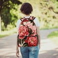 thumbnail image 6 of Peony Backpack Lightweight Bookbag Travel Rucksack Laptop Daypack for Women Men, 6 of 6