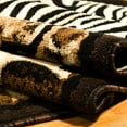 thumbnail image 3 of Allstar Black High Density Double Shot Drop-Stitch Carving Exotic Animal Skin and Nature. Safari Woven Area Rug (7' 10" x 10' 2"), 3 of 5