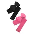 thumbnail image 2 of INSPIRE CHIC Women's 2Pcs Bowknot Elastic Belts 2.4" Width Elegant Cute Stretchy Cinch Waistband for Dress Wedding 24 - 32" Fuchsia+Black, 2 of 7
