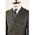 thumbnail image 3 of Double Breasted Suit, Khaki Double Button Woven Fabric Men's Stylish Suit, 3 of 5