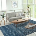 thumbnail image 2 of ReaLife Rugs Machine Washable Moroccan Blue Eco-friendly Recycled Fiber Area Runner Rug (5' x 7'), 2 of 11