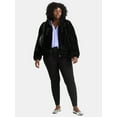thumbnail image 2 of Time and Tru Women's and Women's Plus Faux Fur Hoodie Jacket, Sizes XS-2X, 2 of 5
