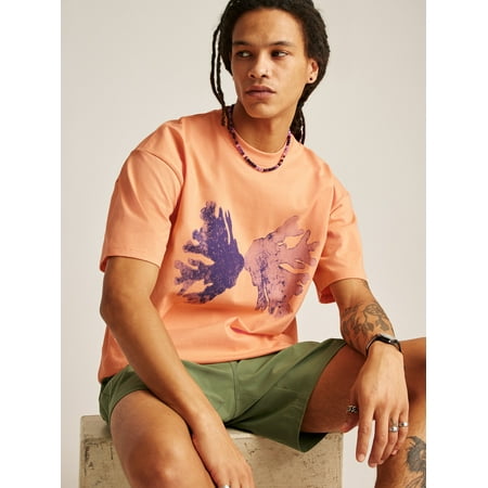 Bonobos Fielder Men's and Big Men's Short Sleeve Relaxed Graphic Tee, Up to Size 3XL