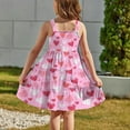 thumbnail image 6 of XUNKUSGA Toddler Girl Summer Dresses Casual Sleeveless Button Down Beach Dresses Graphic/Tie Dye Sundresses Swing Flowy Tiered Midi Sundress with Pockets 2-12 Years, 6 of 6
