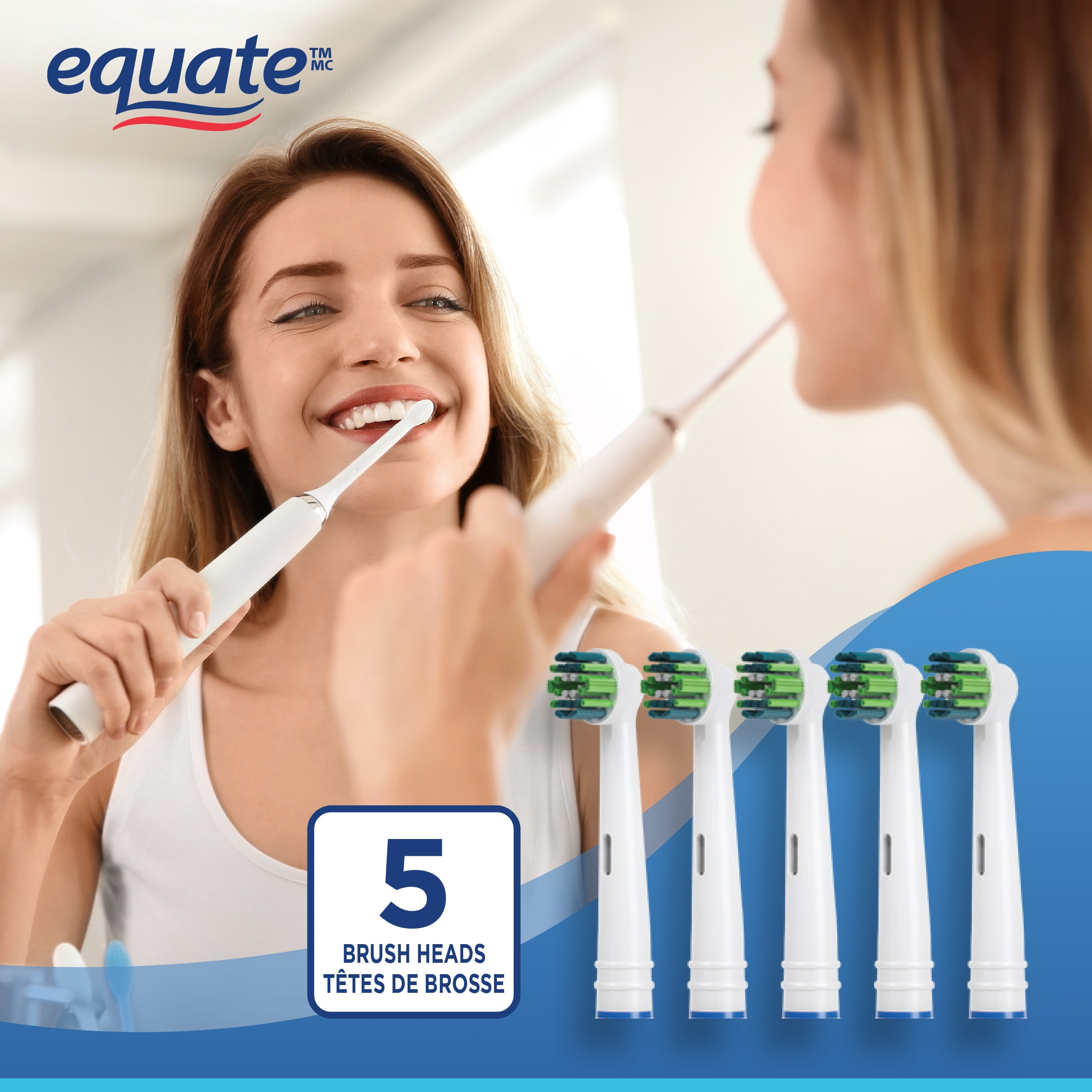 Têtes de rechange pour brosse EasyFlexᴹᴰ Total Power Equate 5 têtes de brosse