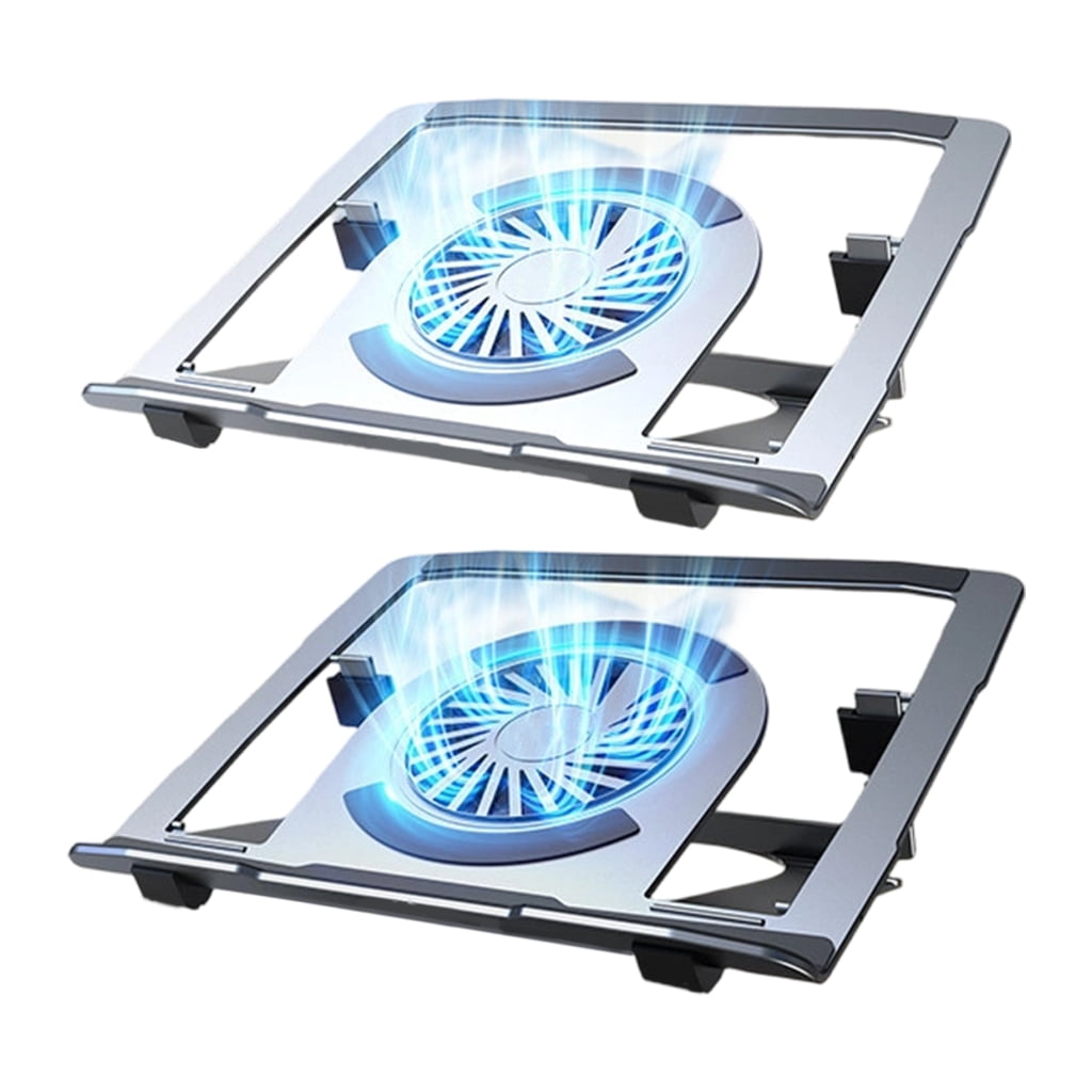 Ergonomic Laptop Stand With Silents Fan Cooling 5 Adjustable Heights And Builts In RGBs Lighting For Better Airflows