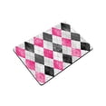 thumbnail image 3 of MKHERT Argyle Decor Classic Elegant Latticework Plaid Gray Pink Doormat Rug Home Decor Floor Mat Bath Mat 23.6x15.7 inch, 3 of 3