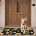 thumbnail image 4 of Black Colorful Flower Leaf Sunflower Pattern Door Rugs,Washable Non Slip Door Mats Indoor,Decorative Door Mats,Entry Mat Indoor for Entrance,Bedroom,Kitchen,Bathroom,16"x47", 4 of 6