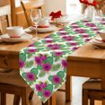 thumbnail image 2 of Summer Botanical Table Runner Linen Burlap Table Runner 48 Inches Long Tropical Monstera Leaf Floral Dresser Scarves for Kitchen Island Coffee Dining Room Party Wedding Holiday Decoration 13"x48", 2 of 8