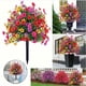 thumbnail image 4 of Ramo de flores artificiales de violeta para paisajismo exterior | Estaca decorativa impermeable y resistente al sol para jardín y patio., 4 of 9