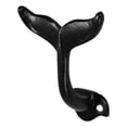 thumbnail image 3 of Pack Of 2 Black Cast Iron Nautical Baleen Blue Whale Tail Wall Coat Hook Hangers, 3 of 10