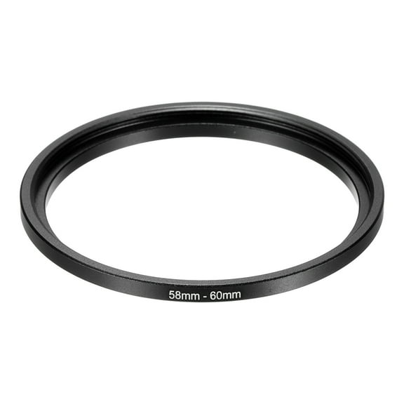 Uxcell Step-Up Ring Adapter 58mm to 60mm, Filter Step-up Rings Camera Lens for ND IR DSLR Lenses, Black