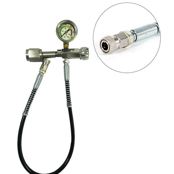 DENEST Air Rifle Charging Valve Adapter Paintball PCP SCBA Air Fill Station Hose 60cm