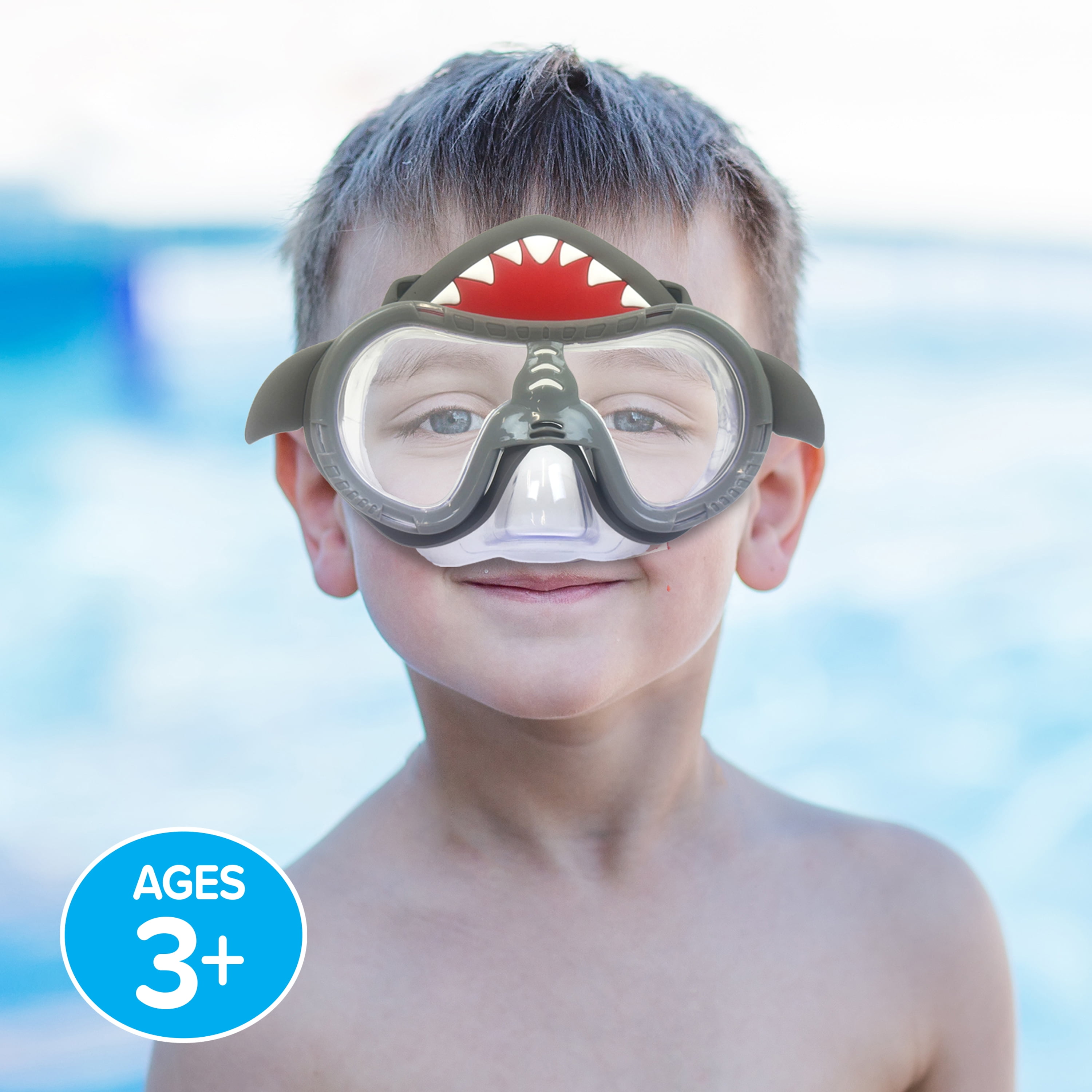 (2 pack) Aqua Dolfino Swim Goggle Mask, Shark