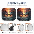 thumbnail image 6 of Windshield Sun Shade, Colorful Wave Dragon Head Foldable Car Sun Shade Windshield for Front, 2 Pieces, 6 of 7