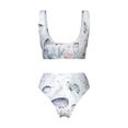 thumbnail image 5 of Daiia Sea Animals Women's Bikini Set Two Piece Swimsuit High Waisted Bikini Adjustable Straps Bikini Perfect for Beach, Pool, and Summer Vacation-Large, 5 of 9