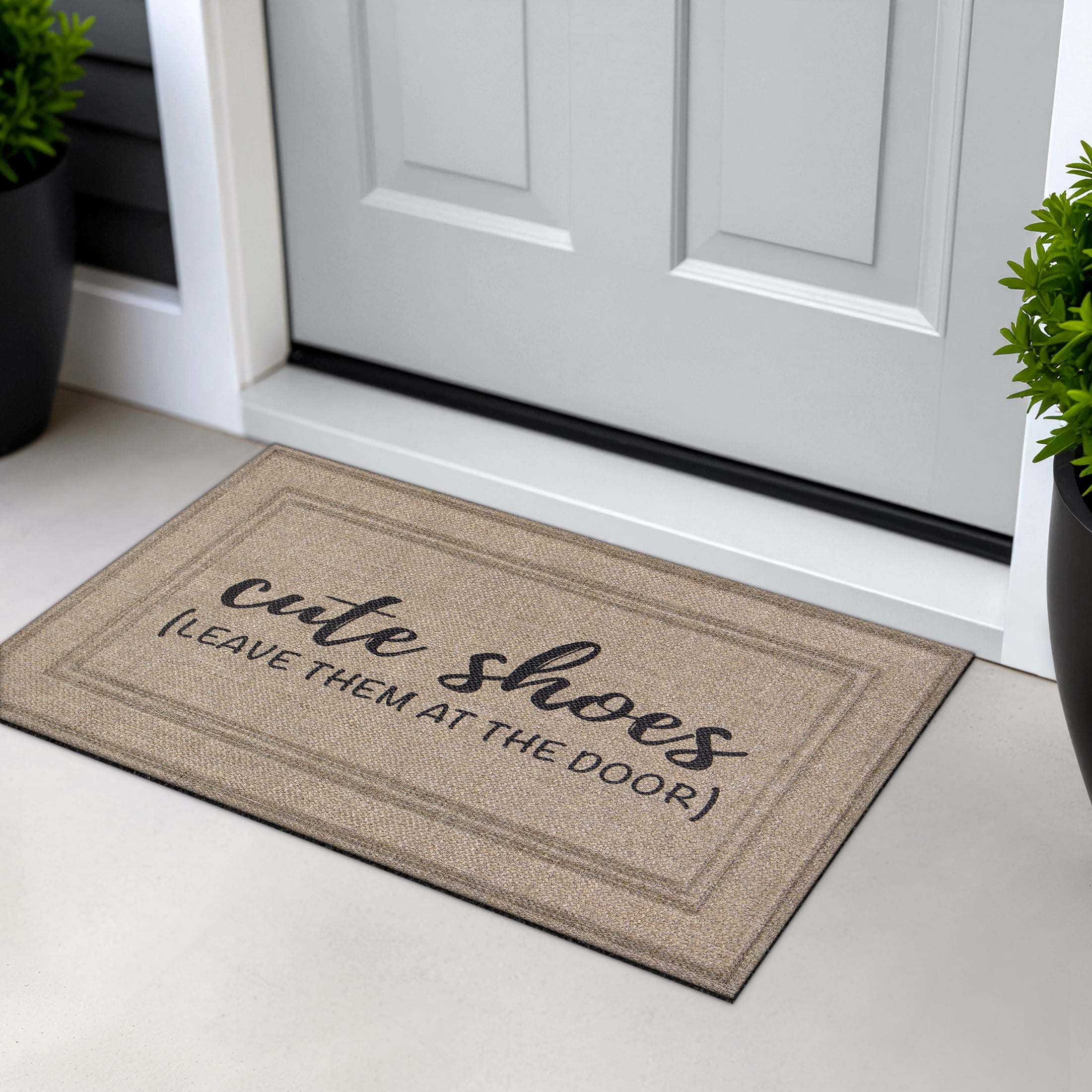 Soho Cute Shoes Leave Them at The Door, Apache Mills Sisal 18x30 Indoor Outdoor Doormat
