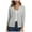 Grey, variant on Women's Cardigans Casual Solid Color Elegant With Short Knitted Jacket Fall Outwear