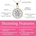 thumbnail image 4 of Cate & Chloe Blake 18k Rose Gold Plated Halo Necklace with Simulated Diamond Crystals for Women, 4 of 10