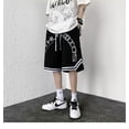 thumbnail image 4 of Pantalones cortos de verano para hombre, holgados, informales, versátiles, de color sólido, pantalones casuales versátiles, pantalones deportivos, pantalones recortados, 4 of 5