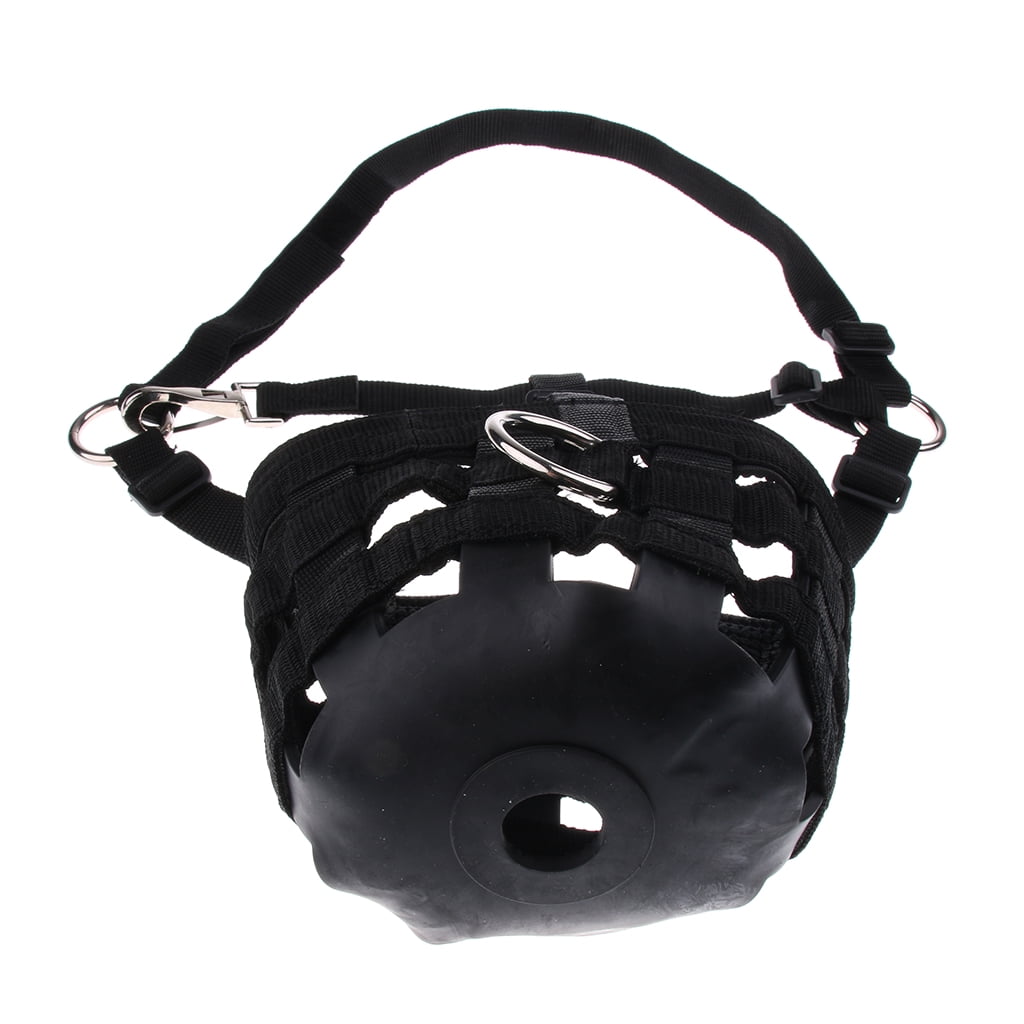 Museau De Pâturage Réglable En Nylon Pour Cheval - Marque Showman, Noir, Neuf