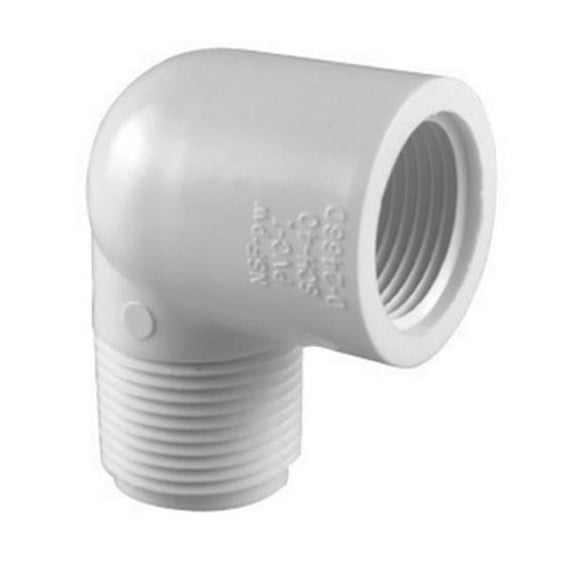 Charlotte Pipe & Foundry PVC023070600 0.5 in. 90 deg Schedule 40 PVC Street Elbow