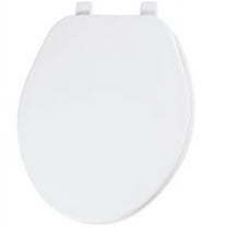 Round Plastic Toilet Seat, White