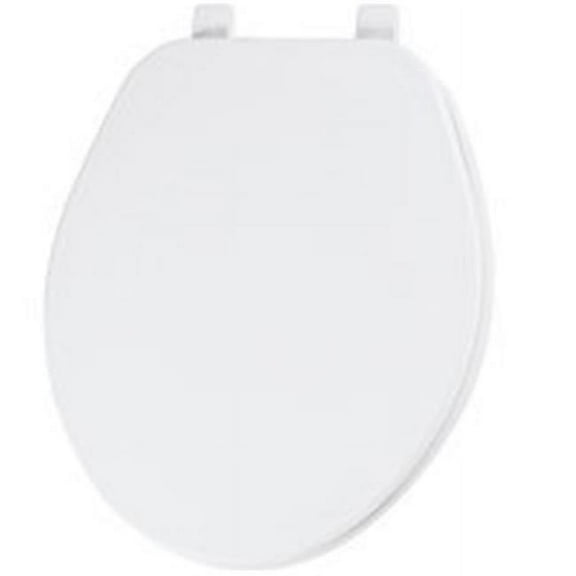 Round Plastic Toilet Seat, White