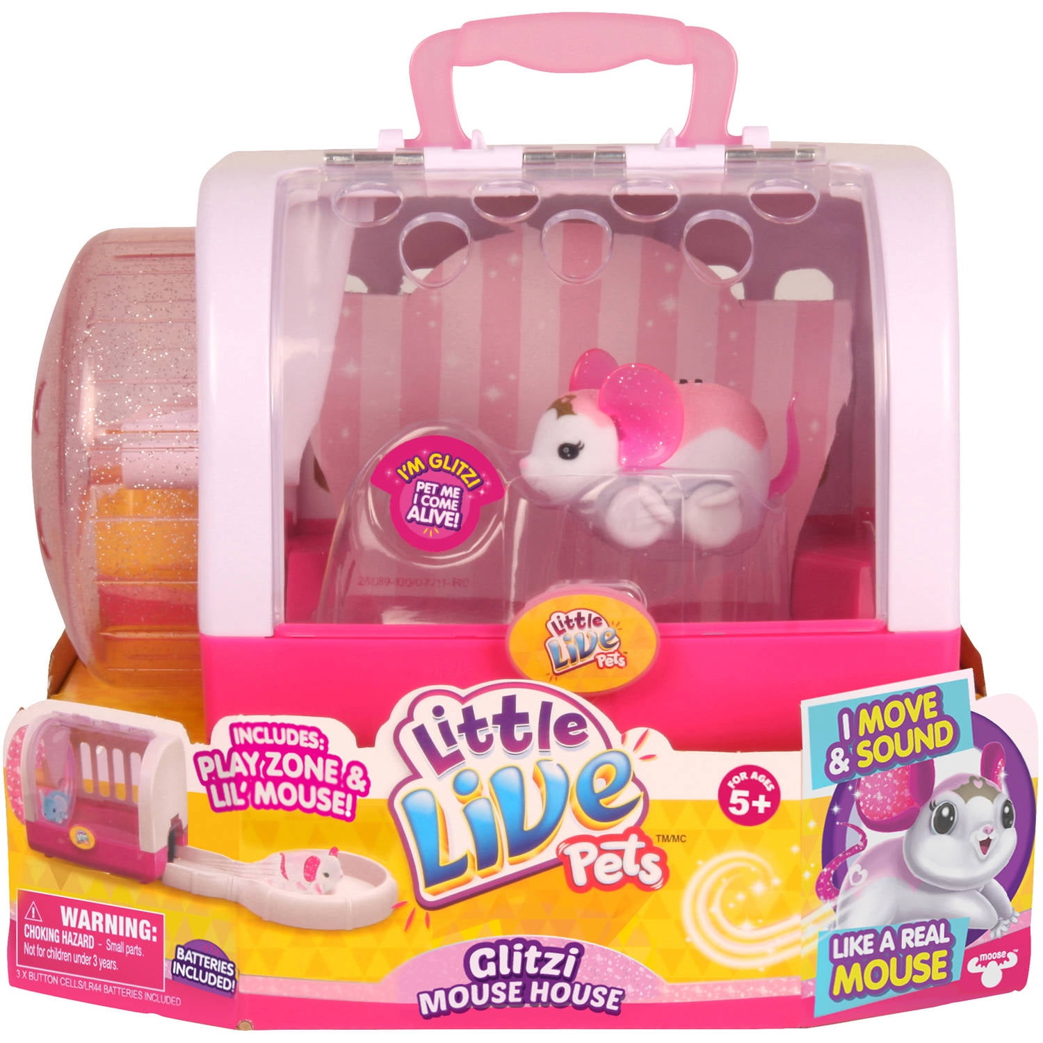 Moose Toys Little Live Pets Season 1 Glitzi Mouse House (Exclusive) - Walmart.com