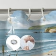 thumbnail image 4 of Summer Beach Coastal Shower Curtain Blue Sea Ocean Landscape Scenery Hawaii Waves Seaside Bathroom Accessories Set Decor Beachy Recliner Chair Waterproof Fabric 12 Hook-60"W x 72"L (Pack of 1), 4 of 7