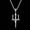 Sliver Fork, variant on Ancient Greek To Mint Pendant Titanium Steel Necklace