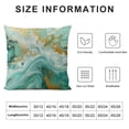 thumbnail image 6 of Acheng Teal Marble Pillow Covers Set of 2 Turquose Green Marble Decor Golden Lines Throw Pillows Leaves Outdoor Farmhouse Decorative Cushion for Couch Bed Sofa White, 6 of 6