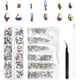 thumbnail image 1 of Juego de 120 cristales de vidrio de múltiples formas para decoración de uñas y manualidades, gemas con parte posterior plana de 12 estilos (120 + 1728 piezas), 1 of 7