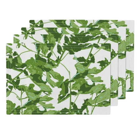 Cloth Placemats Fig Leaf Fig Leaf Fiddle Leaf Greens Leaves Large Fig Set of