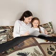 thumbnail image 5 of Castle Fairy Kids Safari Bear Deer Full Size Comforter Sets,Geometric Plaid Bedding Sets, 5 of 8