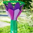 thumbnail image 3 of In the Breeze 5203 — Purple 38-inch Lotus Flower Windsock, Outdoor Floral Decoration, 3 of 5