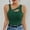 Green, variant on Women's Tank Tops Fashion Solid Color Crew Neck Basic Tight T Shirts Leisure Slim Fit Sleeveless Standard Straps Summer Tops