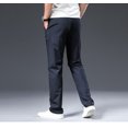 thumbnail image 3 of OmicGot New Arrival Men's Pant Breathable Solid Color Mid Straight Loose Men Trousers Plus Size 42, 3 of 13
