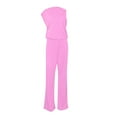 thumbnail image 4 of HHeiK Women's Banquet Dress Jumpsuit Casual Loose Sleeveless Wide Leg Pant Romper Hanging Neck Trousers, 4 of 5