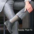 thumbnail image 2 of OWNTIDE 5-Pack Men's Dress Crew Socks, Ultra Thin Lightweight Breathable Cotton Socks, 2 of 9