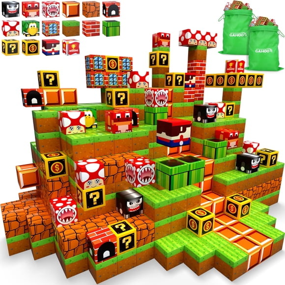 Blocs Magnétiques - 200 Pcs Jouets de Construction Aimant 3D Monde avec Tuiles Magnétiques, Jouets Sensoriels STIM pour Enfants, Ensemble de Construction Magnétique Jouet Cadeaux B-Day pour Garçons et Filles de 3 4 5 6-10 Ans