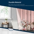 thumbnail image 5 of LVRLVR 1/4 Sparkling Blue Glitter & Floral Fabric Shower Curtain Rug Set - Bath Mat Bathroom Decoration,Pink, 70.8" × 70.8", 5 of 8