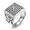 Silver, variant on Men's Pyramid Eye Signet Ring, 17mm Stainless Steel Ancient-Inspired Statement Style, Sizes 8-13, Two Color Options, Everyday Wear, Birthday or Holiday Gift for Him