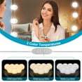 thumbnail image 3 of EEEkit LED Vanity Lights for Mirror, Hollywood Lighted Makeup Mirror Light with 10 Bulbs, Adjustable Color & Brightness for Dressing Room Mirror, 3 of 7