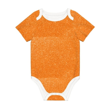 

Matuu Orange Glitter2 for Baby Short-Sleeve Bodysuit Soft Cotton Comfortable and Breathable Perfect for Newborns and Infants