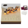 thumbnail image 1 of Calendario de escritorio 3D Creative Time Piece 2026, castillo mágico con luces LED, bloc de notas desprendible, tallado en papel, arte artesanal, regalo para Navidad, 1 of 6