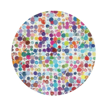 

Cauagu Colorful Watercolor Dots for Round Coaster Drink Coasters Set of 4 Leather Bar Beer Beverage Cup Mat for Drinks for Tabletop Protection & Coffee Table Decor