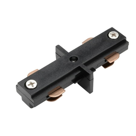 Universal Rail Joiners - Track Straight Connector 3-Wire Rail Joiner Light Mounted Fitting Black