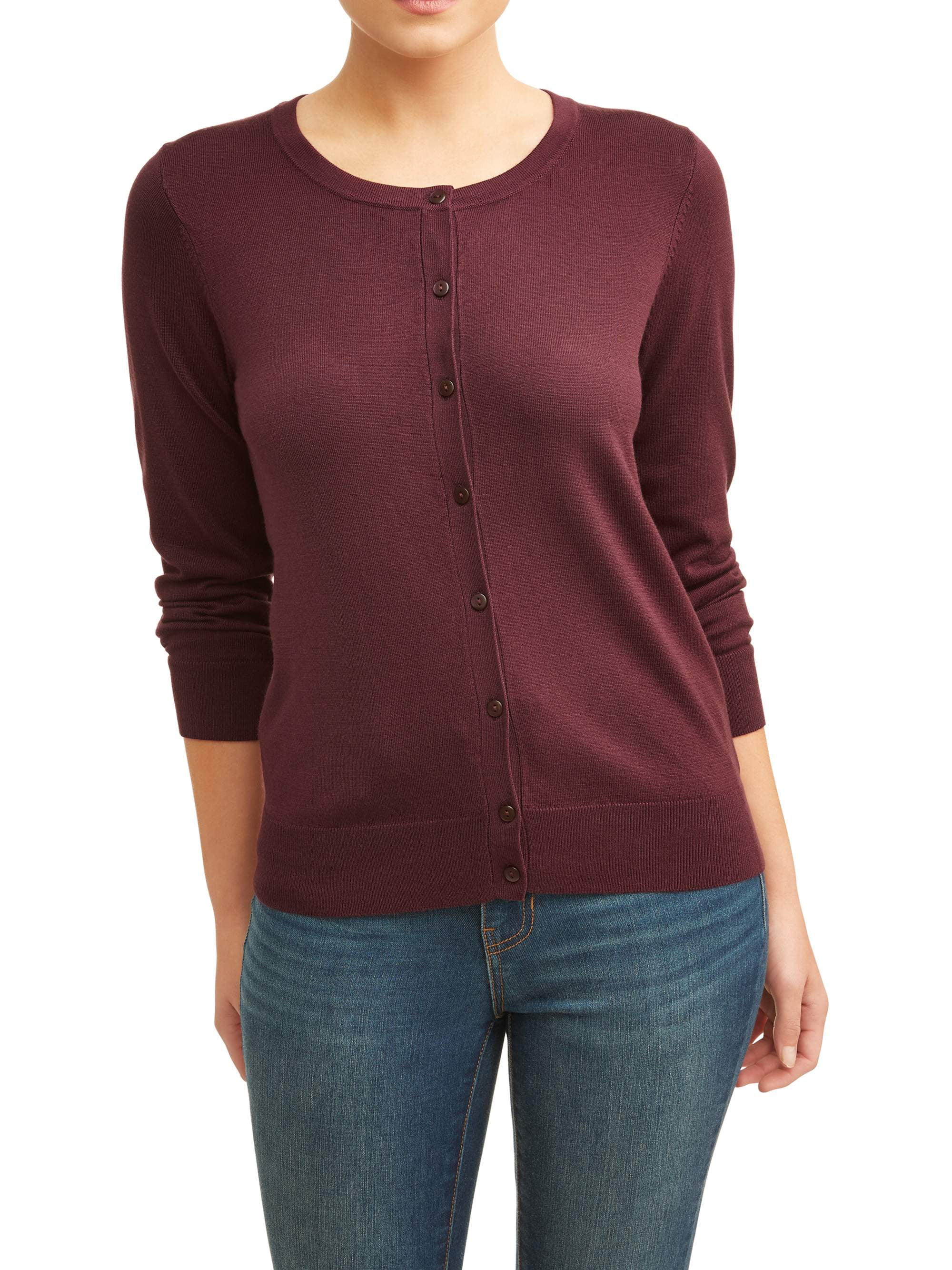 Time and Tru - Time and Tru Women's Everyday Cardigan Sweater - Walmart.com - Walmart.com