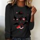 thumbnail image 1 of TaTaai Hoodies Shirts for Women Early Fall Long Sleeve Tops Vintage Graphic Outfits Tops Fashion Pullover Tees Gift, 1 of 3